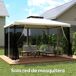 4 Paneles Mosquitera Carpa Poliéster, Nylon Outsunny 335x0 4 Paneles Mosquitera Carpa Poliéster, Nylon Outsunny 335x0 Negro