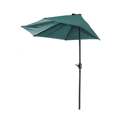 Outsunny Chapéu de Sol 269x138x236 cm Guarda-sol de Jardim com Manivela e Forma Semicircular Tecido Poliéster 180 gm² para Exterior Terraço Pátio Piscina Verde