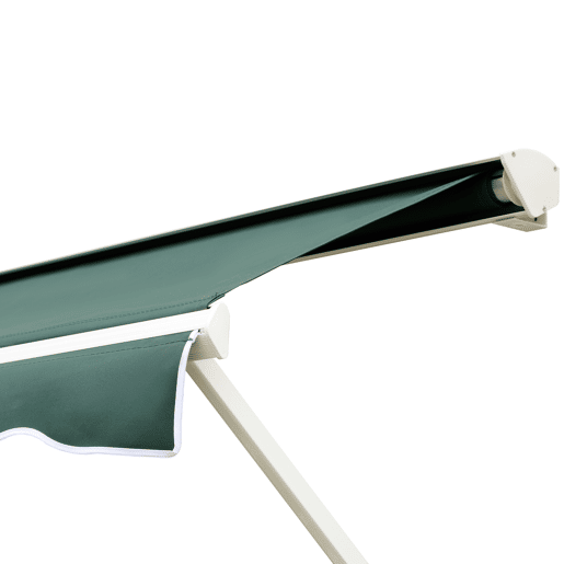 Outsunny Toldo Manual de Alumínio Retrátil Toldo de Fachada para Exterior com Ângulo Ajustável