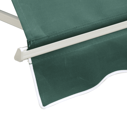 Outsunny Toldo Manual de Alumínio Retrátil Toldo de Fachada para Exterior com Ângulo Ajustável