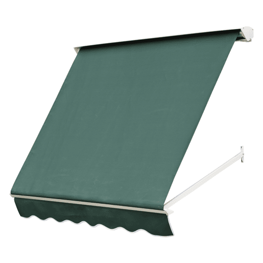 Outsunny Toldo Manual de Alumínio Retrátil Toldo de Fachada para Exterior com Ângulo Ajustável
