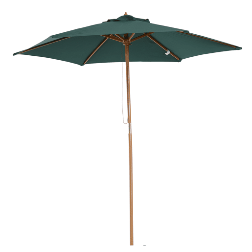 Outsunny Chapéu de Sol Ø250x230cm Chapéu de Sol com Mastro de Madeira com 6 Hastes Sistema de Polia com Fixação para Jardim Pátio Terraço Verde Outsunny Chapéu de Sol Ø250x230cm Chapéu de Sol com Mastro de Madeira com 6 Hastes Sistema de Polia com Fixação para Jardim Pátio Terraço Verde