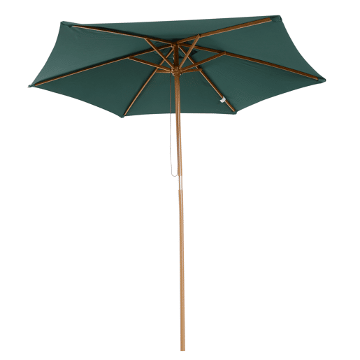 Outsunny Chapéu de Sol Ø250x230cm Chapéu de Sol com Mastro de Madeira com 6 Hastes Sistema de Polia com Fixação para Jardim Pátio Terraço Verde Outsunny Chapéu de Sol Ø250x230cm Chapéu de Sol com Mastro de Madeira com 6 Hastes Sistema de Polia com Fixação para Jardim Pátio Terraço Verde