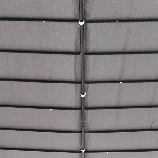 Outsunny Pergula de jardim 3x3m Gazebo com Toldo e 4 Furos de Drenagem para Pátio Terraço Metal e Poliester 180 g  m² Resistente Cinza