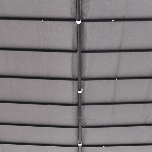 Outsunny Pergula de jardim 3x3m Gazebo com Toldo e 4 Furos de Drenagem para Pátio Terraço Metal e Poliester 180 g  m² Resistente Cinza