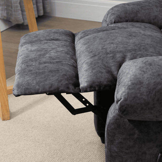 HOMCOM Poltrona Relax Reclinável Poltrona para Sala de Estar com Apoio para os Pés Retrátil Encosto Alto Bolso Lateral Acolchoado Grosso 88x91x108 cm Preto