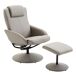 Sillón Relax Cuero sintético, Esponja, Acero HOMCOM Sillón Relax Cuero sintético, Esponja, Acero HOMCOM Gris