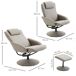 Sillón Relax Cuero sintético, Esponja, Acero HOMCOM Sillón Relax Cuero sintético, Esponja, Acero HOMCOM Gris