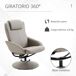 Sillón Relax Cuero sintético, Esponja, Acero HOMCOM Sillón Relax Cuero sintético, Esponja, Acero HOMCOM Gris