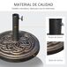 Base para Sombrilla Resina y Acero Outsunny 45x45 Base para Sombrilla Resina y Acero Outsunny 45x45 Marrón Claro