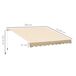 Toldo Manual Retráctil Aluminio, Metal, Poliéster Outsunny 295x245 Toldo Manual Retráctil Aluminio, Metal, Poliéster Outsunny 295x245 Crudo