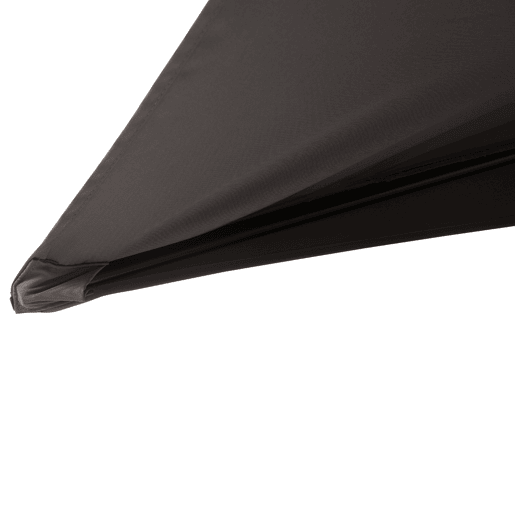 Outsunny Chapéu de Sol 269x138x236 cm Guarda-sol de Jardim com Manivela e Forma Semicircular Tecido Poliéster 180 gm² para Exterior Terraço Pátio Piscina Cinzento