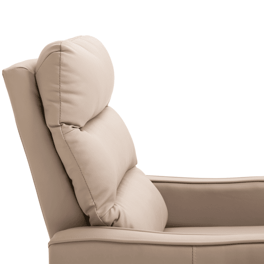 HOMCOM Poltrona Relax Reclinável Manual, Poltrona com Estofamento em PU e Apoio para Pés Retrátil, Acolchoamento Espesso, Reclinável até 160º para Sala, Quarto 65x89x100 cm Castanho Claro