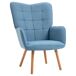 Butaca de Salón Lino, Espuma y Madera de Haya HOMCOM Butaca de Salón Lino, Espuma y Madera de Haya HOMCOM Azul