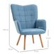 Butaca de Salón Lino, Espuma y Madera de Haya HOMCOM Butaca de Salón Lino, Espuma y Madera de Haya HOMCOM Azul