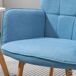 Butaca de Salón Lino, Espuma y Madera de Haya HOMCOM Butaca de Salón Lino, Espuma y Madera de Haya HOMCOM Azul