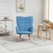 Butaca de Salón Lino, Espuma y Madera de Haya HOMCOM Butaca de Salón Lino, Espuma y Madera de Haya HOMCOM Azul