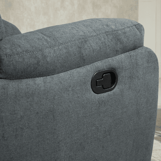 HOMCOM Poltrona ergonômica estofada Cadeira reclinável manualmente 150º com apoio de braço e apoio de pes Acolchoado Esponja grossa Suporta até 150 kg 97x96x105.5 cm Cinza