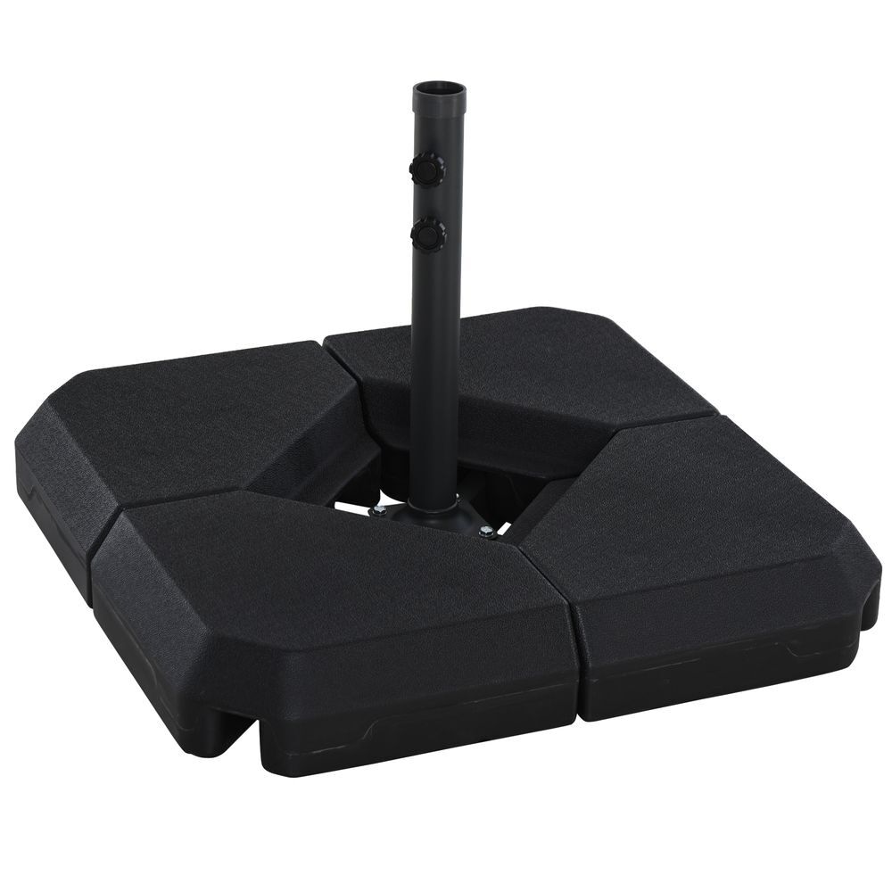 Base Pesa Sombrilla Acero, HDPE Outsunny 80x80