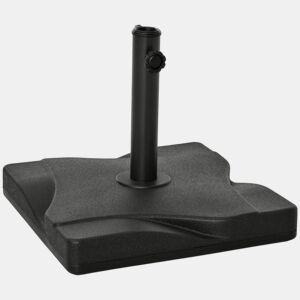 Outsunny Base para Chapéu de Sol Quadrada Suporte para Chapéu de Sol para Mastros com Diámetro de 30mm 35mm e 38mm 41,5x41,5x35cm Preto