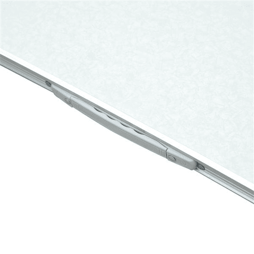 Outsunny Mesa de Campismo Dobrável e Ajustável de 47,5 a 64 cm - Cor: Branco - Alumínio e MDF - 60 x 45 x 64 cm