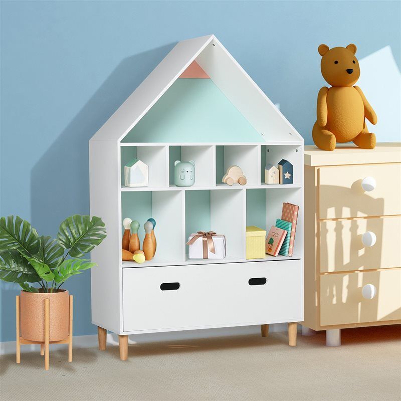 Estantería de Madera Infantil MDF y Madera de Pino HOMCOM
