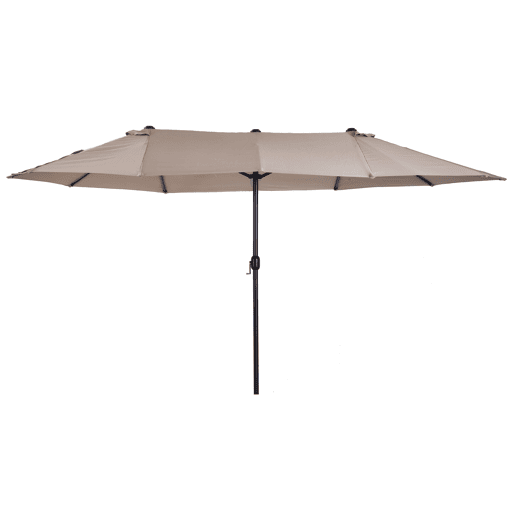 Outsunny Chapéu de Sol Duplo 4,55x2,65x2,38 m Chapéu de Sol de Jardim com Manivela Manual Resistente à Água e com Proteção Solar UV para Terraço Pátio Café