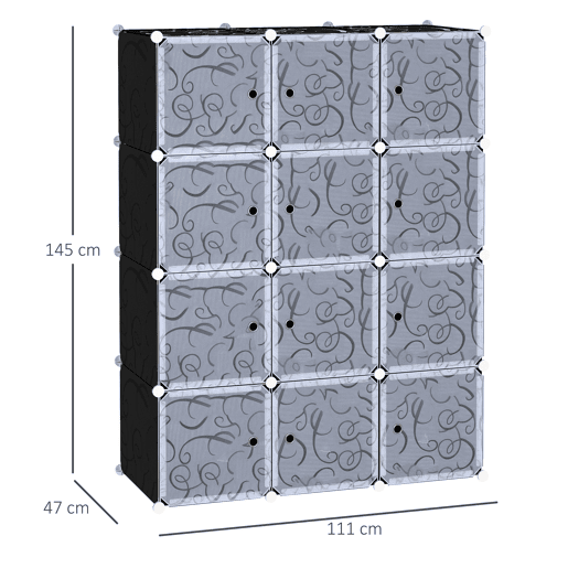 HOMCOM Armário Organizador para Brinquedos de Armazenamento e Montagem de Livros em bricolage 111x47x145cm