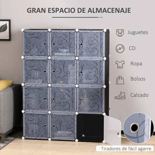 HOMCOM Armário Organizador para Brinquedos de Armazenamento e Montagem de Livros em bricolage 111x47x145cm