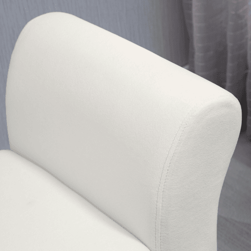 HOMCOM Banco para Pé de Cama Estofado em Veludo Banco de Armazenamento Acolchoado com Tampa Apoio para os Braços Pés de Madeira para Dormitório Sala de Estar 111,5x41x65cm Branco Creme