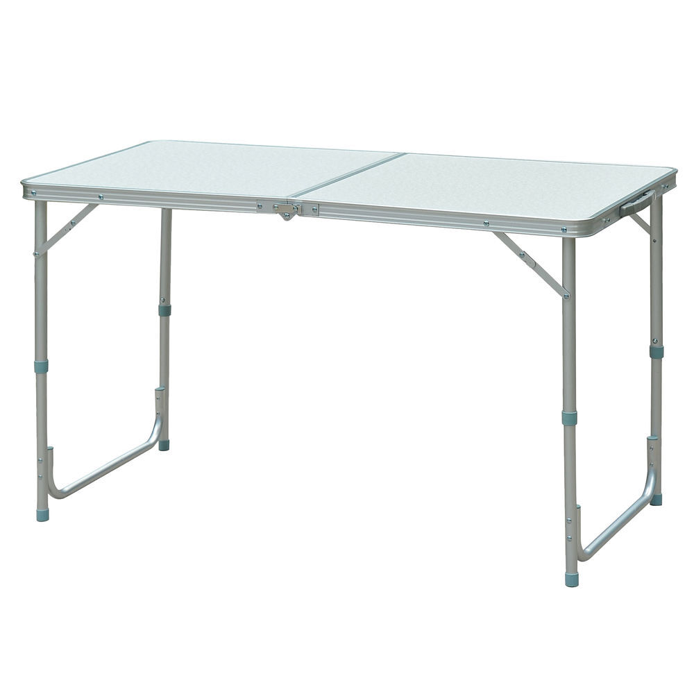 Outsunny mesa de camping plegable convertible en maleta altura regulable para picnic 120x60x54-70 cm con encimera de mdf marco de aluminio