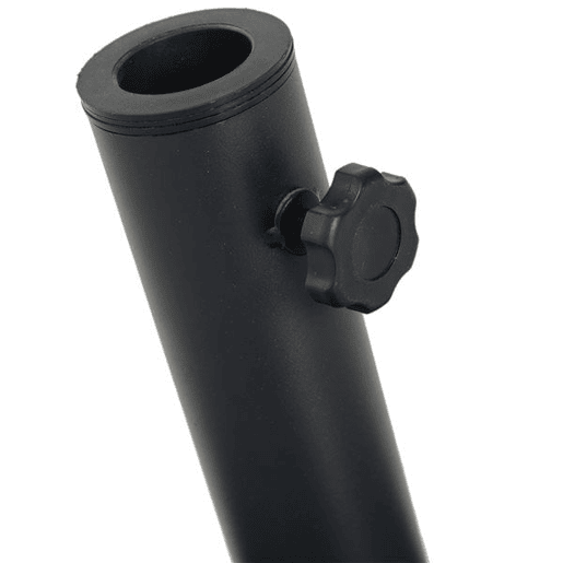 Outsunny Base para Chapéu de Sol Semicircular 9 kg Base para Chapéu de Sol Apto para Mastros de 35 mm 38mm e 48 mm Preenchido dom Cimento para Varanda Pátio 50x32x32cm Preto
