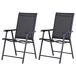 Set 2 Sillas Plegable Metal, Texteline Outsunny Set 2 Sillas Plegable Metal, Texteline Outsunny Gris