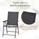 Set 2 Sillas Plegable Metal, Texteline Outsunny Set 2 Sillas Plegable Metal, Texteline Outsunny Gris