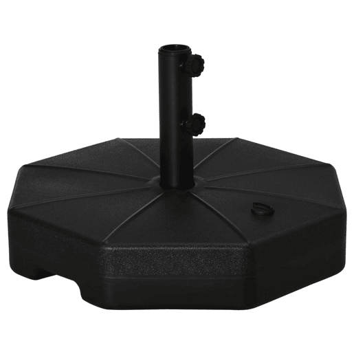 Outsunny Base para Chapéu de Sol Portátil Base para Chapéu de Sol Recarregável para Mastros de F3,8cm e F4,8cm Preto