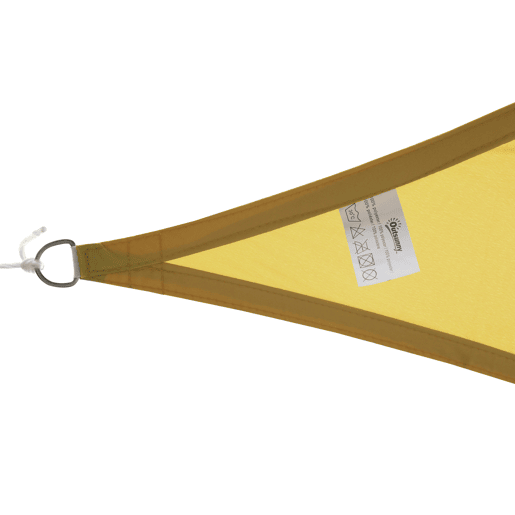 Outsunny Vela de Sombra Triangular 6x6x6 m Toldo Vela de Poliéster com Proteção UV Aneis em Forma de D e Cordas para Jardim Pátio Piscina Areia