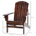 Adirondack Silla para Jardín Madera de Abeto Outsunny Adirondack Silla para Jardín Madera de Abeto Outsunny Marrón