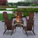 Adirondack Silla para Jardín Madera de Abeto Outsunny Adirondack Silla para Jardín Madera de Abeto Outsunny Marrón