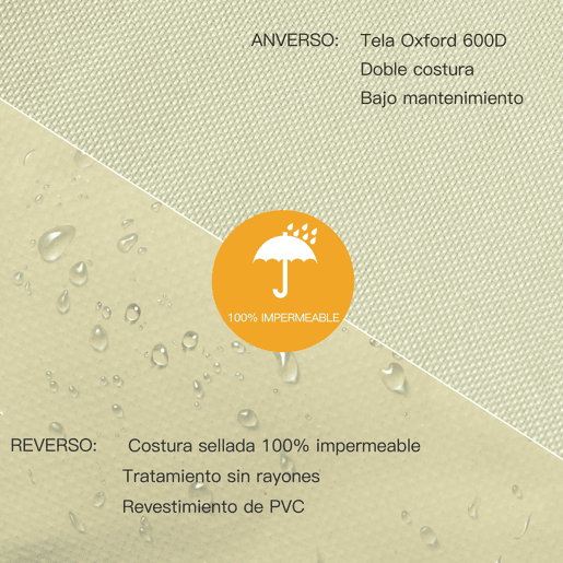 Outsunny Capa de Proteção para Cadeiras Cobertura de Móveis Proteção contra Chuva e Sol 68x87x77 cm 600D tecido Oxford