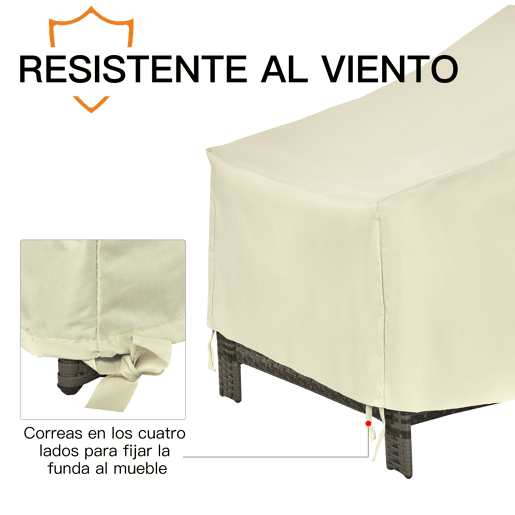Outsunny Capa de Proteção para Cadeiras Cobertura de Móveis Proteção contra Chuva e Sol 68x87x77 cm 600D tecido Oxford