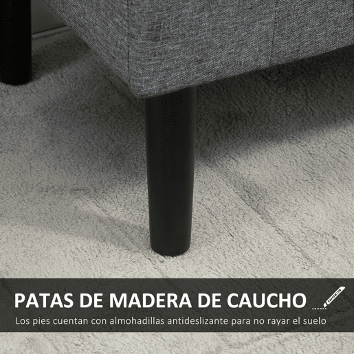 HOMCOM Banco para Pé de Cama Acolchoado com Espaço de Armazenamento Banco Multifuncional com Braços Tampa e Pés de Madeira para Dormitórios Sala de Estar 116x44x58 cm Cinza HOMCOM Banco para Pé de Cama Acolchoado com Espaço de Armazenamento Banco Multifuncional com Braços Tampa e Pés de Madeira para Dormitórios Sala de Estar 116x44x58 cm Cinza