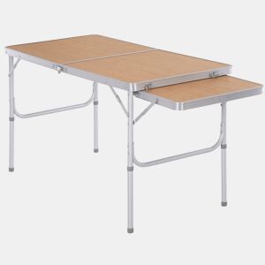 Mesa Dobrável de Camping Portátil com Aba Rebatível Mesa de Piquenique com Tampo MDF Estrutura Leve em Alumínio Suporta 30kg Altura Ajustável 153x60x3971cm