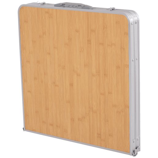 Mesa Dobrável de Camping Portátil com Aba Rebatível Mesa de Piquenique com Tampo MDF Estrutura Leve em Alumínio Suporta 30kg Altura Ajustável 153x60x3971cm