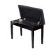 Taburete de Piano Madera de Caucho, PU HOMCOM Taburete de Piano Madera de Caucho, PU HOMCOM Negro