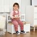 Baúl de Juguetes para Niños MDF, Madera de Pino HOMCOM Baúl de Juguetes para Niños MDF, Madera de Pino HOMCOM Blanco