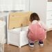 Baúl de Juguetes para Niños MDF, Madera de Pino HOMCOM Baúl de Juguetes para Niños MDF, Madera de Pino HOMCOM Blanco