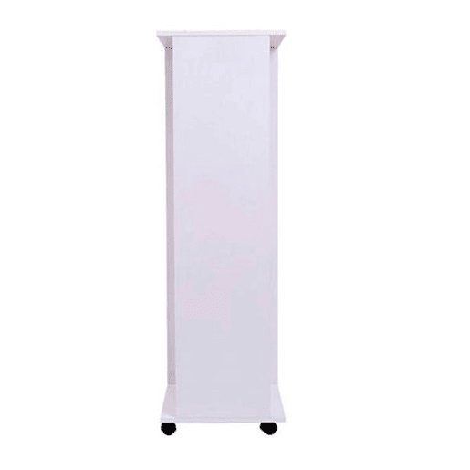 HOMCOM Roupeiro de Madeira Móvel Armário Roupeiro Aberto com Barra para Pendurar e 3 Prateleiras Organizadoras para Dormitório 80x40x128cm Branco