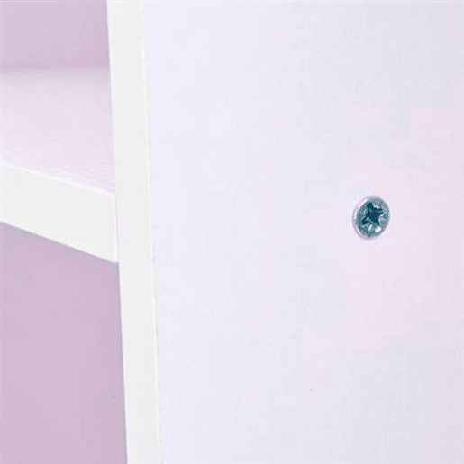 HOMCOM Roupeiro de Madeira Móvel Armário Roupeiro Aberto com Barra para Pendurar e 3 Prateleiras Organizadoras para Dormitório 80x40x128cm Branco