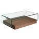 ANGEL CERDA Mesa centro rectangular cristal templado ANGEL CERDA Mesa centro rectangular cristal templado Nogal