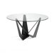 ANGEL CERDA Mesa comedor redonda cristal templado y acero negro 150x150 ANGEL CERDA Mesa comedor redonda cristal templado y acero negro 150x150 Transparente